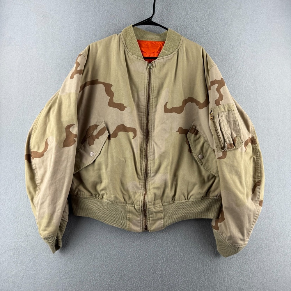 Vintage Alpha Industries MA-1 Jacket Mens 2XL 3 Color Desert Camo USAF USA